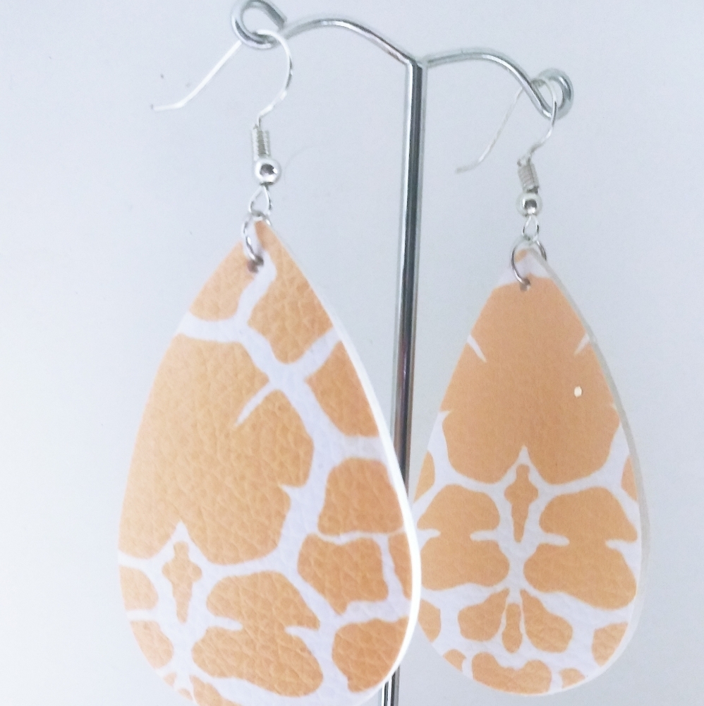 Animal Print Leather Earrings